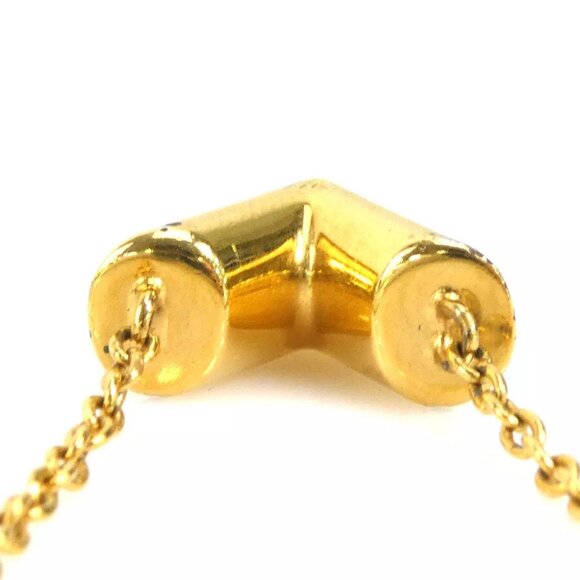 LOUIS VUITTON Essential V Necklace Gold Metal - Picture 7 of 11